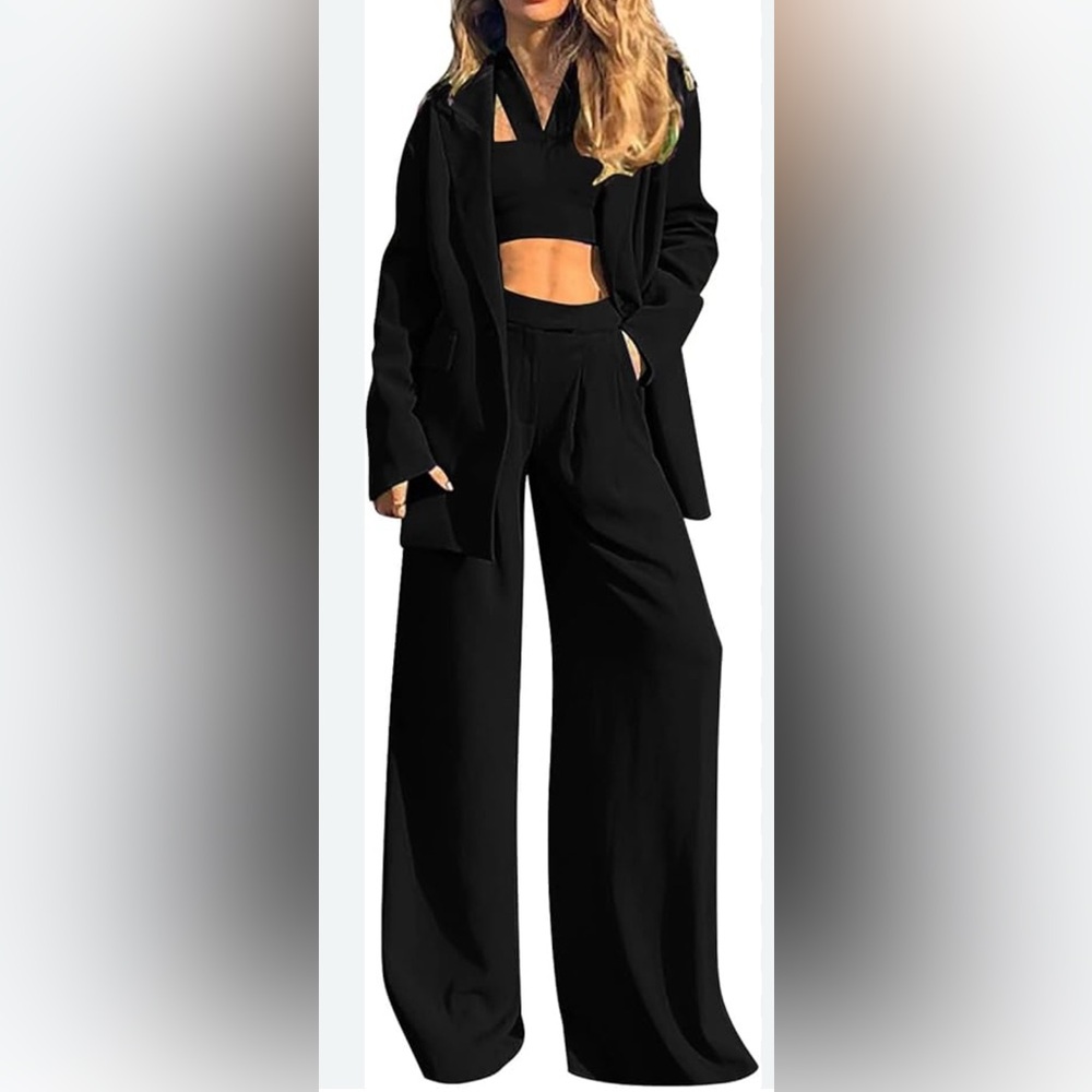 Kenar Black Double-Breasted Suit Set